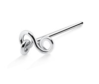 Infinity Shaped Silver Straight Nose Stud NSKA-47